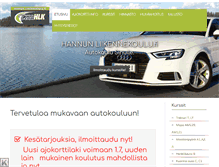 Tablet Screenshot of hannunliikennekoulu.fi